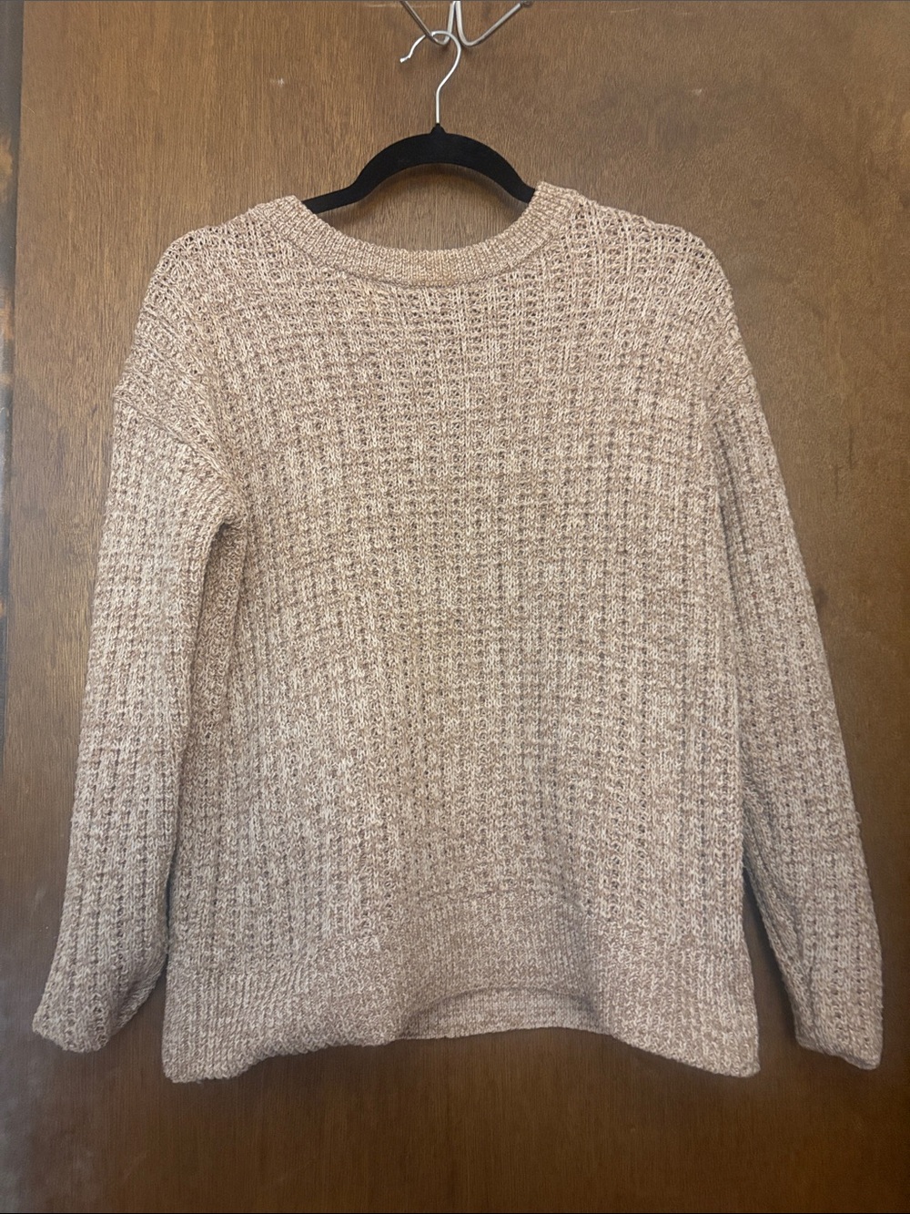 Time and Tru Chunky Crewneck Sweater - Beige Heather